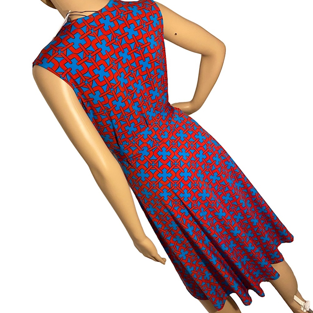 🆕 LEOTA  | NWT GEO CHAIN ESSENTIAL JERSEY WRAP DRESS - Picture 6 of 16